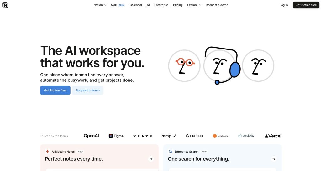 Notion homepage 2025