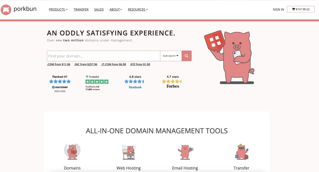 porkbun domain registrar