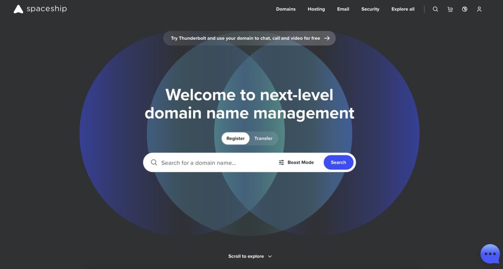 spaceship domain registrar